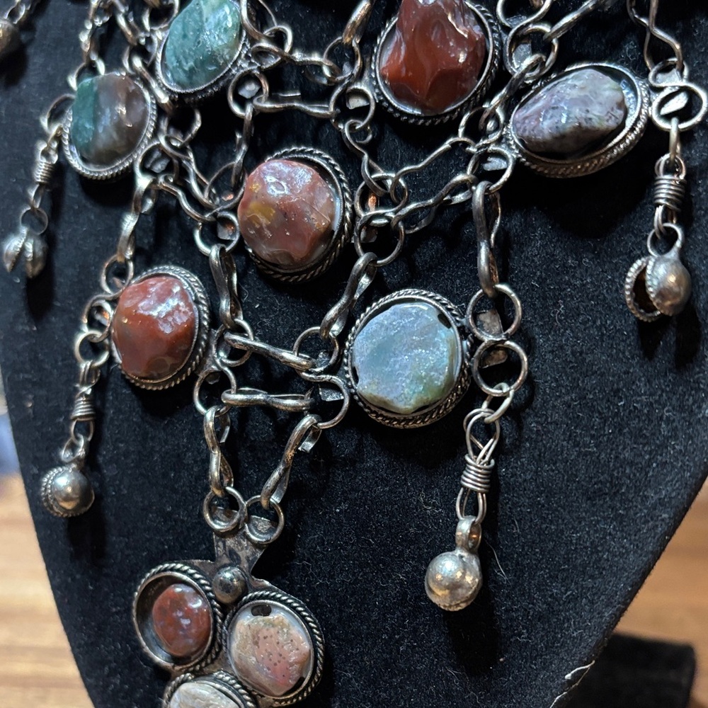 Multi-Stone Statement Necklace - image 3